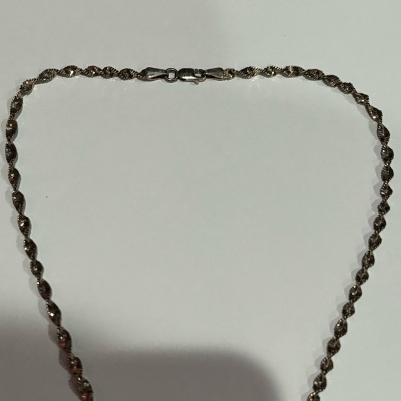 INTERGEM Vintage 925 Sterling Silver & Gold Two Tone Twisted Chain Necklace - Picture 5 of 8